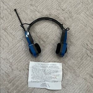 Vintage Life Long AM/FM Headphone/Headset Radio, Foldable, Model 222, Blue